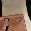 ケリー アド ダ ブルショルダーバッグ【エルメス】ケリー アド ダブルショルダーバッグ クレマンス革 37 ゴールド 可愛らしい学園風 若々しいデザイン