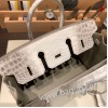 エルメスバーキン 25センチニロティカス Crocodile Niloticus01/Himalaya  ヒマラヤゴールド金具  全手縫いbirkin25-008