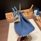 エルメスバーキン 25センチChamois 08 / bleu royal  ブルーロワイヤルシルバー金具 全手縫いbirkin25-022