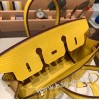 エルメスバーキン 25センチLizard リザードナチュラ9L/CANARIゴールド金具  全手縫いbirkin25-039