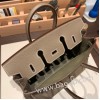 エルメスバーキン 25センチヴォーエプソン Epsom 18 /Étoupe Grey エトゥープシルバー金具 全手縫いbirkin25-042
