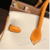 エルメスバーキン 25センチヴォーエプソン Epsom クレ X ソレイユ 10/ Craie & 9H/Soleilゴールド金具  全手縫いbirkin25-058