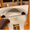 エルメスバーキン 25センチヴォーエプソン Epsom クレ X ソレイユ 10/ Craie & 9H/Soleilゴールド金具  全手縫いbirkin25-058