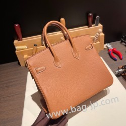 エルメスバーキン 25センチトゴ Togo ゴールド 37/Goldゴールド金具  全手縫いbirkin25-088