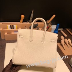 エルメスバーキン 25センチトゴ Togo  クレ10 /Craieゴールド金具  全手縫いbirkin25-096