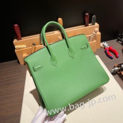 エルメスバーキン 25センチトゴ Togo プルーズ 6G/ PELOUSE シルバー金具 全手縫いbirkin25-102