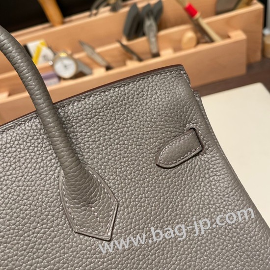 エルメスバーキン 25センチトゴ Togo エタン8F/Etain  RoseRose Gold  Hardware  全手縫いbirkin25-120