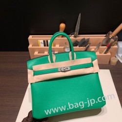 エルメスバーキン 25センチトゴ Togo バンブー X  ゴールド1K /Bambou & 37 /Gold Gold シルバー金具 全手縫いbirkin25-124