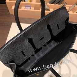 エルメスバーキン 25センチトゴ Togo ブラック89/ Blackゴールド金具  全手縫いbirkin25-131