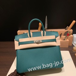 エルメスバーキン 25センチトゴ Togo マラカイトnew stock  Z6 /Malachite シルバー金具 全手縫いbirkin25-140