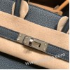 エルメスバーキン 25センチトゴ Togo ヴェールシプレス X ディープブルー 6O/Vert Cypres & S4 /Deep Blue シルバー金具 全手縫いbirkin25-147