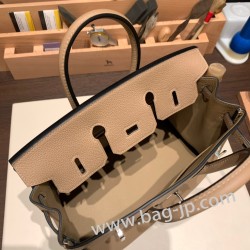 エルメスバーキン 25センチトゴ Togo ベージュ14/Beige シルバー金具 全手縫いbirkin25-151