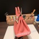 エルメスバーキン 25センチトゴ Togo ローズエテK4 /Rose d’ete シルバー金具 全手縫いbirkin25-152