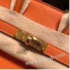 エルメスバーキン 25センチトゴ Togo オレンジ93 /Orangeゴールド金具  全手縫いbirkin25-159