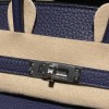 【バーキン 25cm トゴ】M3 ブルーアンクル ×93 オレンジ シルバー金具 大胆なカラーコントラストのハイクラスバッグ 