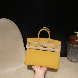 【エルメス】バーキン 25 トゴ革 9D ジョーヌ アンブル｜冬の小さな太陽のような暖かいゴールドイエロー ハンドバッグ 