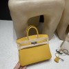 【エルメス】バーキン 25 トゴ革 9D ジョーヌ アンブル シルバー金具｜暖かなゴールドイエローとマットな質感 モダンでエレガントな日常バッグ 