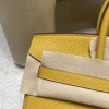 【エルメス】バーキン 25 トゴ革 9D ジョーヌ アンブル シルバー金具｜暖かなゴールドイエローとマットな質感 モダンでエレガントな日常バッグ 