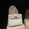 4Z  ゴールド金具 4Z /Gris Mouette  グリムエット エルメスバーキンオーストリッチ 25センチ 高級カスタムメイド Birkin 30cm 南アフリカ KK オーストリッチ 
