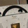 4Z  ゴールド金具 4Z /Gris Mouette  グリムエット エルメスバーキンオーストリッチ 25センチ 高級カスタムメイド Birkin 30cm 南アフリカ KK オーストリッチ 
