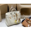 エルメスバーキンオーストリッチ 25センチ 高級カスタムメイド Birkin 25cm 南アフリカ KKオーストリッチ  パルシュマン｜オーストリッチ白系最高の美しさと品格を持つ色調！ゴールド金具