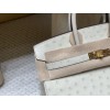 エルメスバーキンオーストリッチ 25センチ 高級カスタムメイド Birkin 25cm 南アフリカ KKオーストリッチ  パルシュマン｜オーストリッチ白系最高の美しさと品格を持つ色調！ゴールド金具