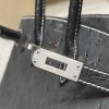 88/Graphite   グラファイト & 89/Black (Noir) ブラックフロストシルバー金具 高級カスタムメイド 25 birkin  南アフリカ KK オーストリッチ 