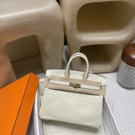 エルメスバーキンオーストリッチ 25センチ 注文生産出荷 25 birkin  南アフリカ KK オーストリッチ3C  /Parchemin  パルシュマン ゴールド金具