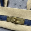 R2 Blue Agate  ブルーアガット&77/Blue Iris  ブルーアイリス  ゴールド金具 エルメスバーキンオーストリッチ 25センチ 高級 カスタムメイド 25 birkin 南アフリカ KK オーストリッチ  