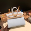 エルメスバーキン 25 外縫い アズール7R Azur 全手縫いbirkin25-w009