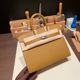 エルメスバーキン 25 外縫い ブロンズドレU8 Bronze Dore 全手縫いbirkin25-w017