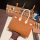 エルメスバーキン 25 外縫い ゴールドxナタI2 Nata 全手縫いbirkin25-w018