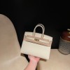 10 Craie クレ 全手縫い エルメス バッグ ヴォーエプソン Epsom 【希少品】バーキン 25cm 外縫い Birkin 25cm 外縫い 