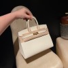 10 Craie クレ 全手縫い エルメス バッグ ヴォーエプソン Epsom 【希少品】バーキン 25cm 外縫い Birkin 25cm 外縫い 