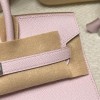 Epsom 09/Mauve Pale モーヴ・ペール  シルバー金具 全手縫い  ヴォーエプソン Epsom 【2023 年製】バーキン 25cm 外縫い Birkin 25cm Sellier 外縫い