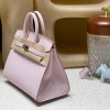 Epsom 09/Mauve Pale モーヴ・ペール  シルバー金具 全手縫い  ヴォーエプソン Epsom 【2023 年製】バーキン 25cm 外縫い Birkin 25cm Sellier 外縫い