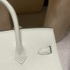 【超キュート限定】Hermès Birkin 20cm Sellier 外縫いEpsom Mini 0S / ヴェールフィズ  シルバー金具 全手縫い   ヴォーエプソン Epsom