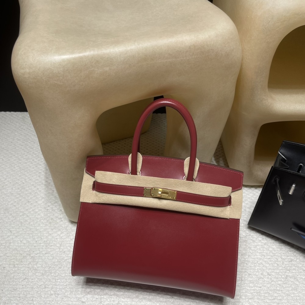 【激レア・ヴィンテージ】Hermès 30 Birkin Sellier Box 皮 55/Rouge H ルージュアッシュ ゴールド金具 Box  ボックスカーフ