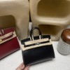 【永遠の定番】Hermès 25 Birkin Sellier Box 皮 89 / ブラック  シルバー金具 全手縫い  Box  ボックスカーフ