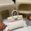 【透き通る若さ】Hermès Birkin Sellier 外縫いEpsom 10 / クレ  シルバー金具 全手縫い ヴォーエプソン Epsom