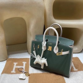 【感動のカラーコンビ】Hermès Birkin Sellier 外縫いEpsom 2Q / ヴェールアングレ ×i2 / ナタ ラス金金具 未使用保存品 ヴォーエプソン Epsom