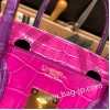 エルメスバーキン 30センチポロサスマットporous Crocodile ローズキャンディ8T/Rose Candyゴールド金具 birkin30-001 全手縫い