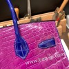 エルメスバーキン 30センチポロサスマットporous Crocodile アネモネxブルーエレクトリックP9 /Anemone& 7T /Blue Electricゴールド金具 birkin30-002 全手縫い