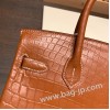 エルメスバーキン 30センチMatta Crocodile ゴールド  37/ Goldシルバー金具 birkin30-006 全手縫い