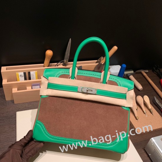 エルメスバーキン 30センチswift& chamois バンブー x ゴールドシルバー金具 birkin30-009 全手縫い