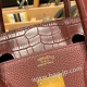 エルメスバーキン 30センチCrocodile& Touch 55/Rouge Hルージュアッシュゴールド金具 birkin30-019 全手縫い