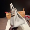 エルメスバーキン 30センチトゴ Togo 80/Pearl Greyパールグレーシルバー金具 birkin30-027 全手縫い