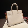 エルメスバーキン 30センチトゴ Togo 10/Craie  クレシルバー金具 birkin30-028 全手縫い