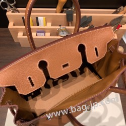 エルメスバーキン 30センチトゴ Togo 37/Gold ゴールドシルバー金具 birkin30-030 全手縫い