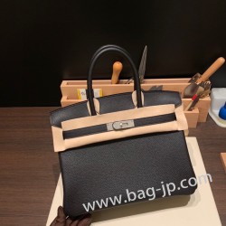 エルメスバーキン 30センチトゴ Togo 89/Black (Noir) ブラックシルバー金具 birkin30-031 全手縫い